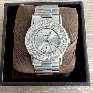 DKNY Silver Timepiece with Sparkling Details